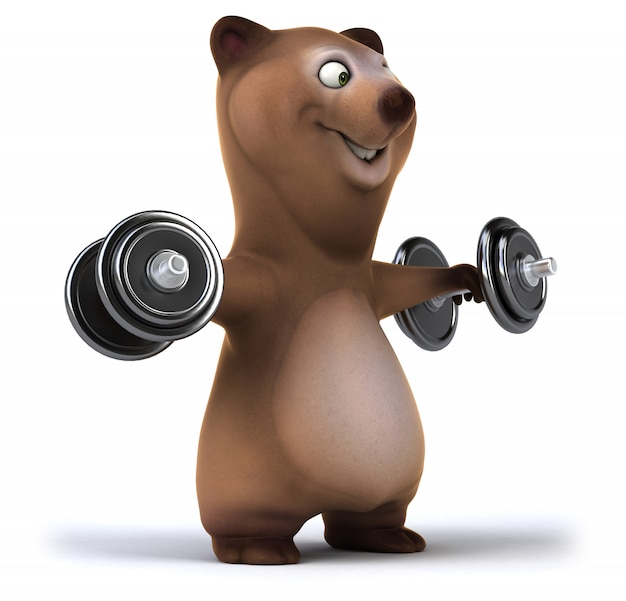 Fun 3D rendering of cute bear