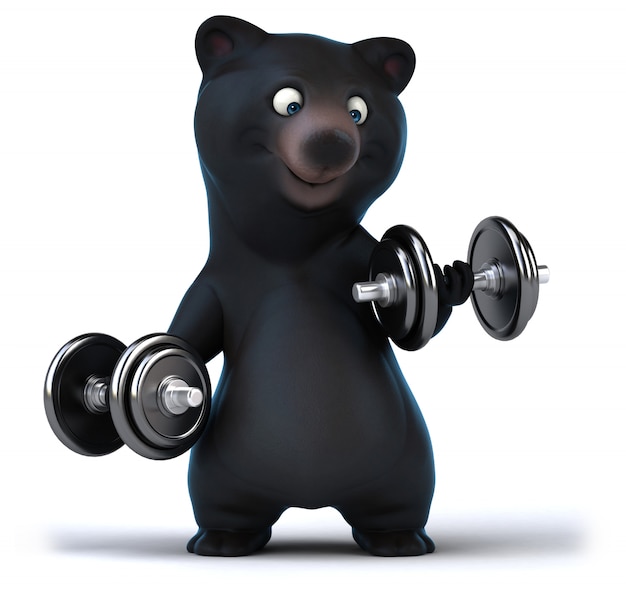 Fun 3D rendering of cute bear