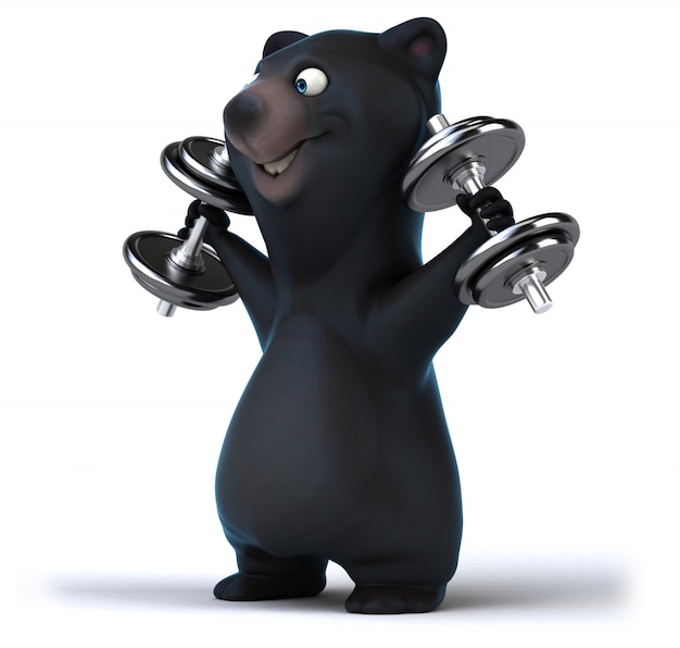 Fun 3D rendering of cute bear