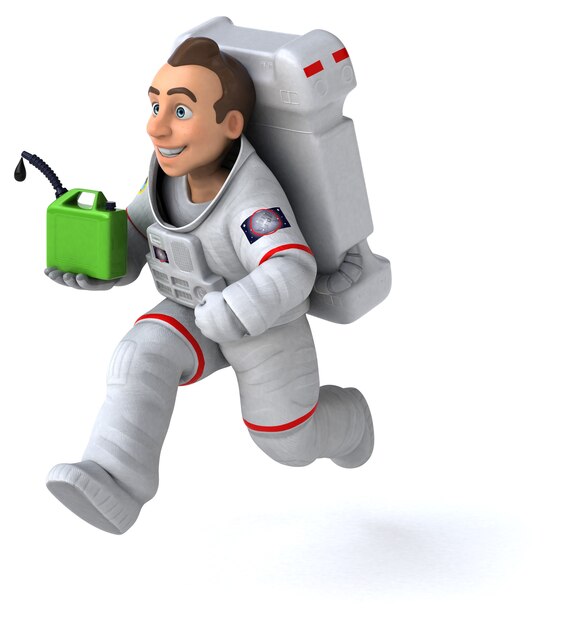 Fun astronaut - 3D Illustration