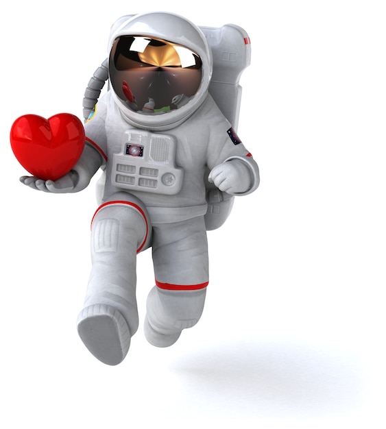 Fun astronaut - 3D Illustration