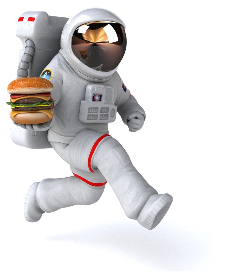 Photo fun astronaut - 3d illustration
