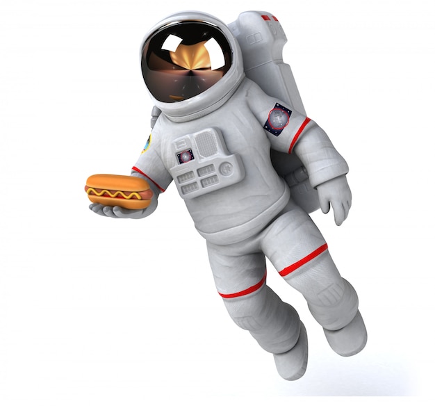 Fun astronaut - 3D Illustration