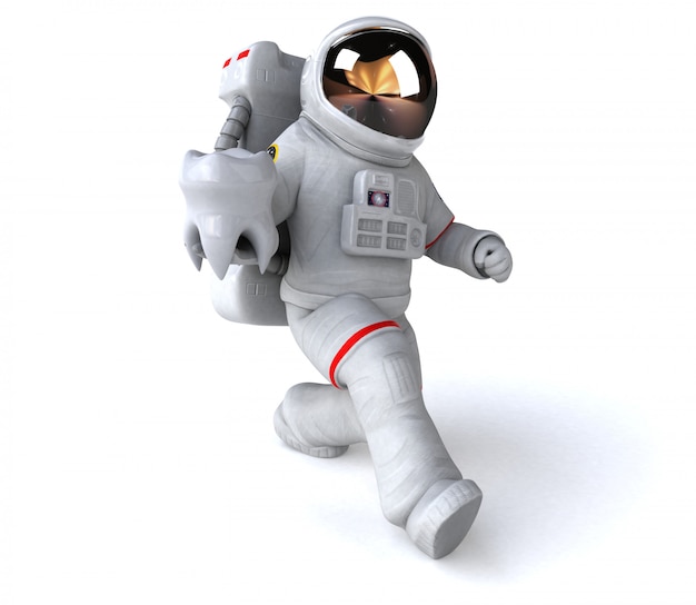 Fun astronaut - 3d illustration