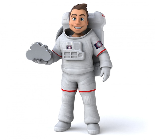 Fun astronaut - 3D Illustration