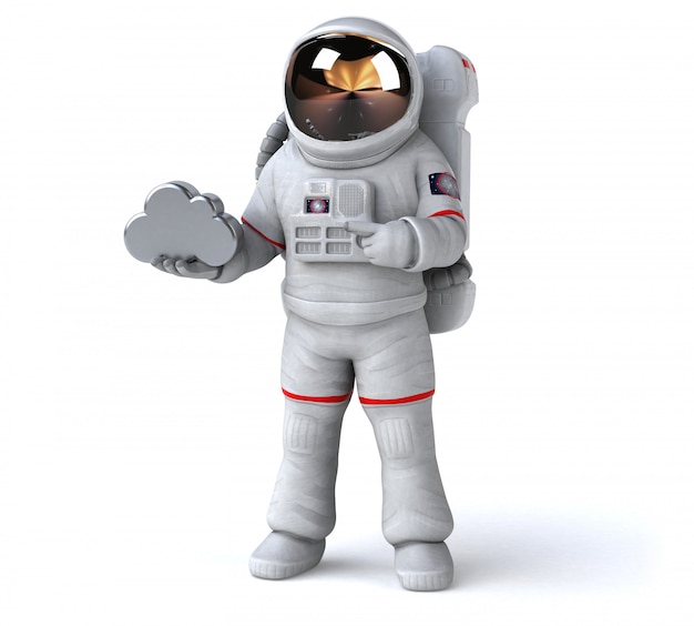 Photo fun astronaut - 3d illustration