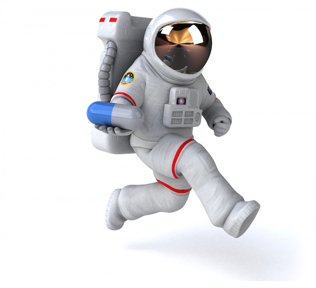 Fun astronaut - 3D Illustration