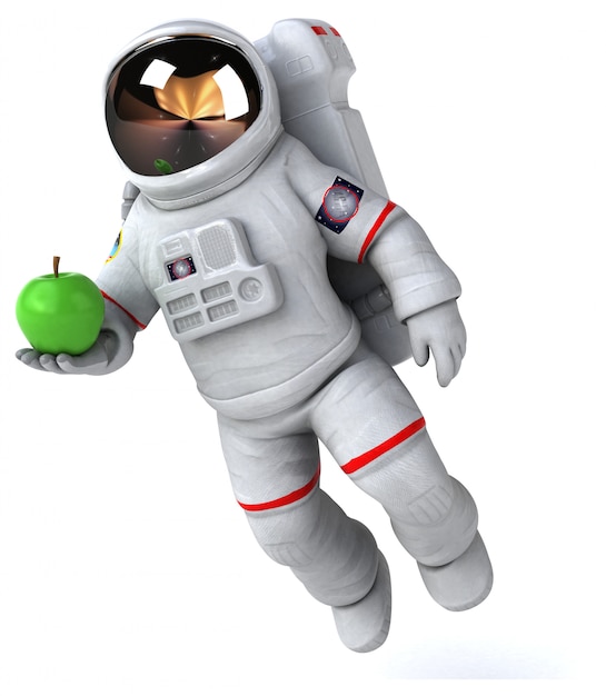 Fun astronaut - 3D Illustration