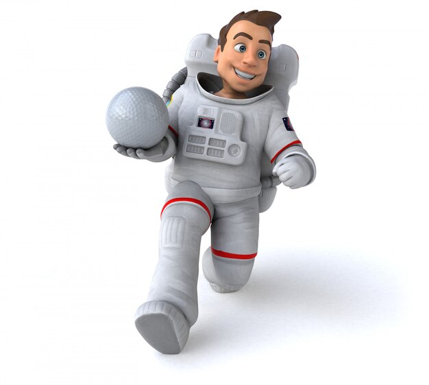 Fun astronaut - 3D Illustration