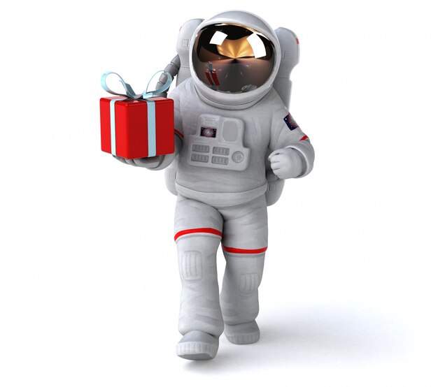 Photo fun astronaut - 3d illustration