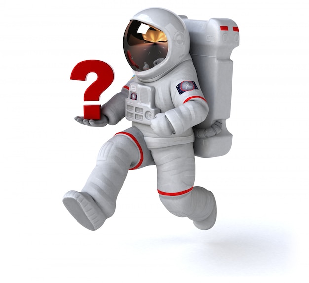 Fun astronaut 3D Illustration