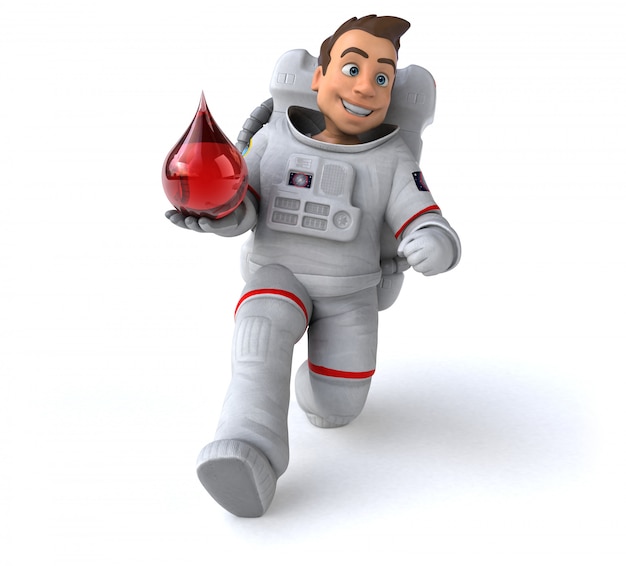 Fun astronaut 3D Illustration