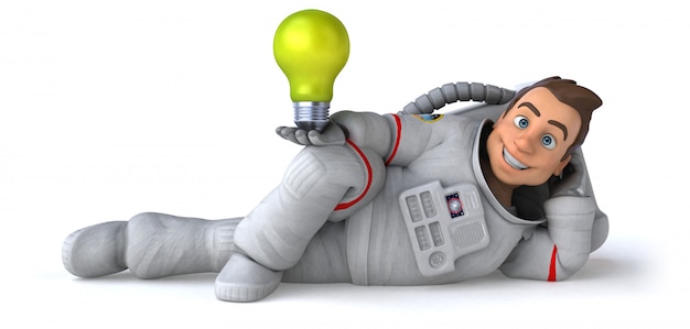 Photo fun astronaut 3d illustration