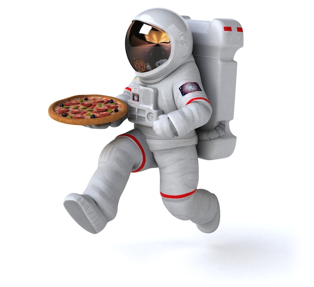 Fun astronaut 3D Illustration