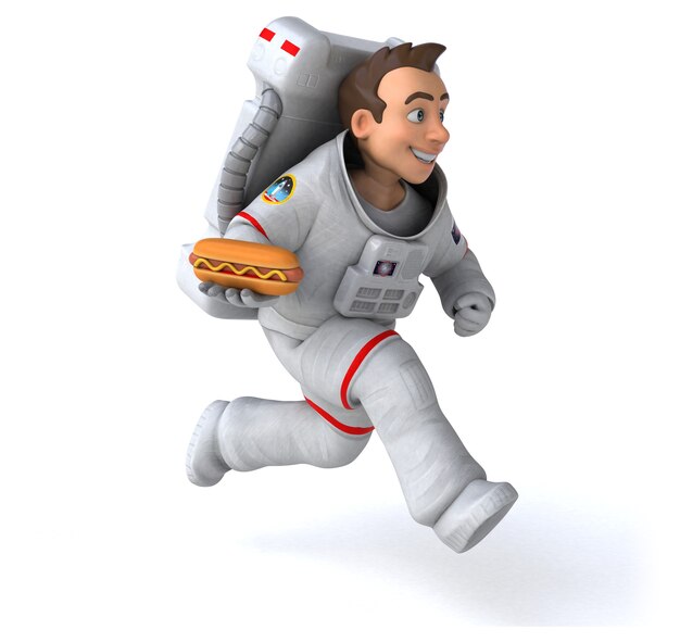 Divertimento astronauta 3d'illustrazione