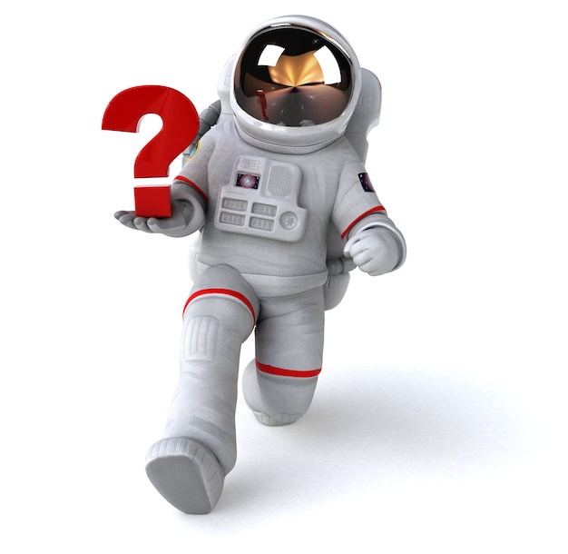 Fun astronaut 3D Illustration