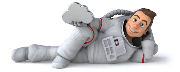 Fun astronaut 3D Illustration