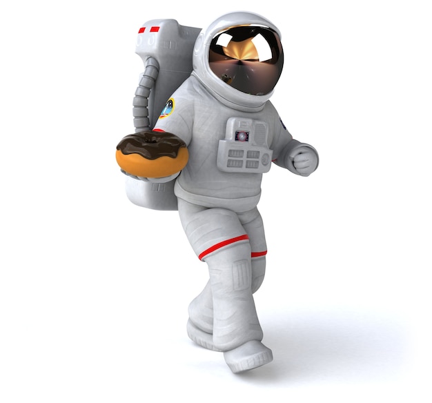 Fun astronaut 3D Illustration