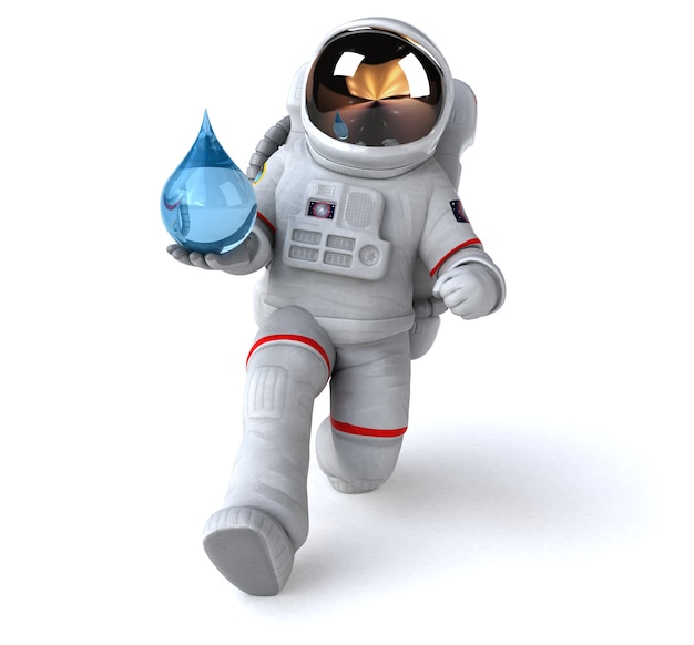 Fun astronaut 3D Illustration