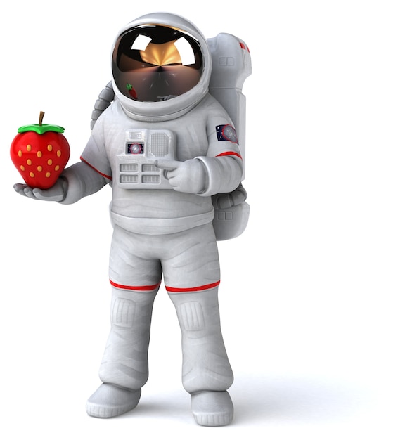 Fun astronaut 3D Illustration