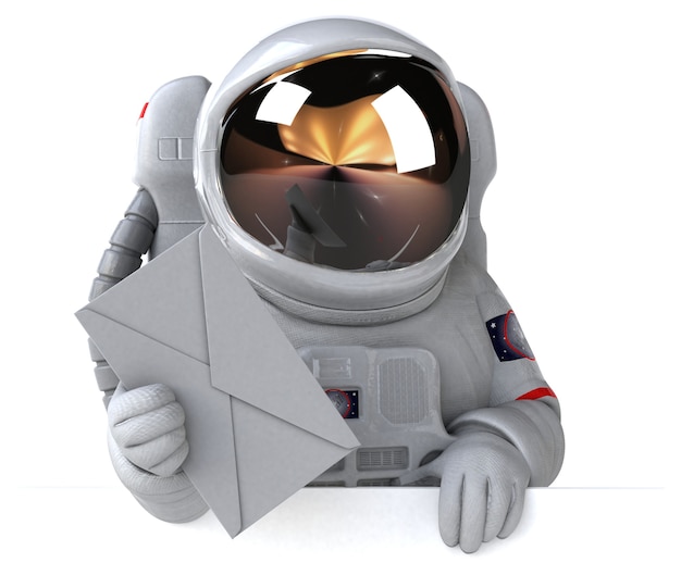 Fun astronaut 3D Illustration