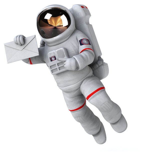 Fun astronaut 3D Illustration