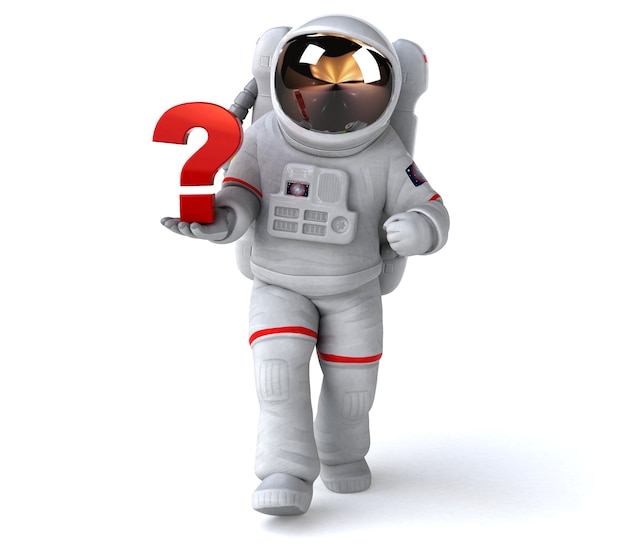 Photo fun astronaut - 3d illustration