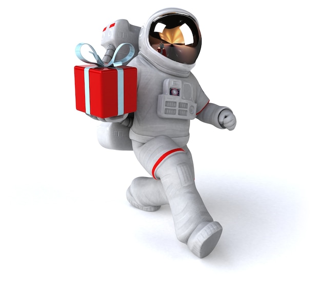 Fun astronaut - 3D Illustration