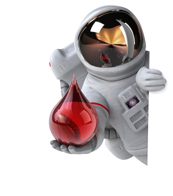 Fun astronaut - 3D Illustration