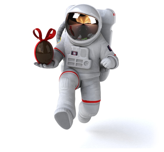 Fun astronaut - 3D Illustration