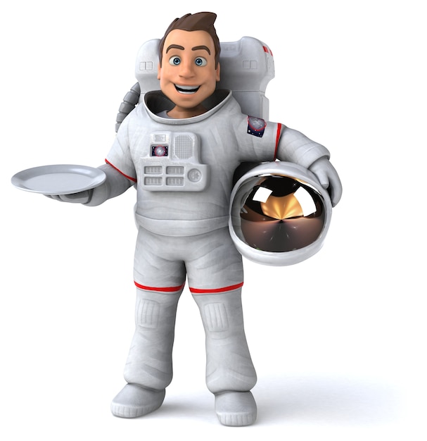 Fun astronaut - 3D Illustration