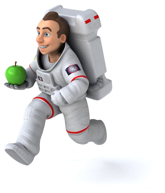 Веселая анимация космонавта