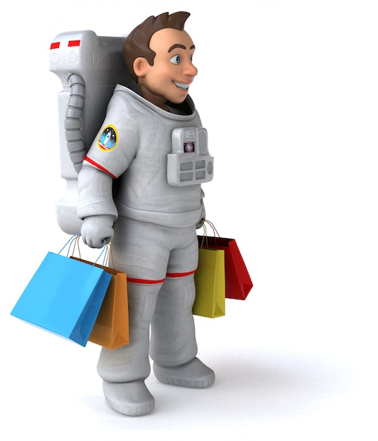 Fun Astronaut character - 3D Illustration