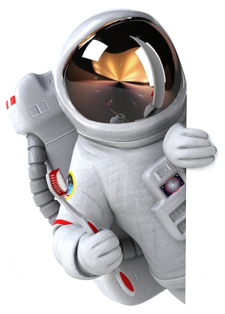 Fun Astronaut character - 3D Illustration