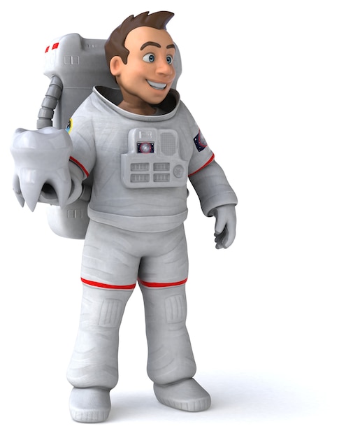 楽しい宇宙飛行士のイラスト