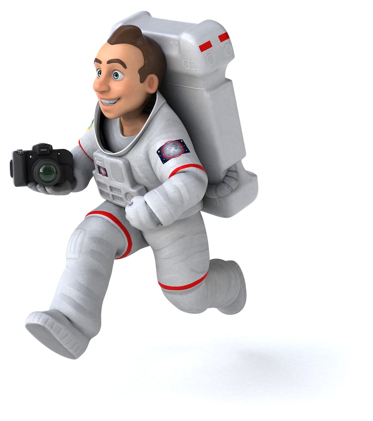 Photo fun astronaut illustration