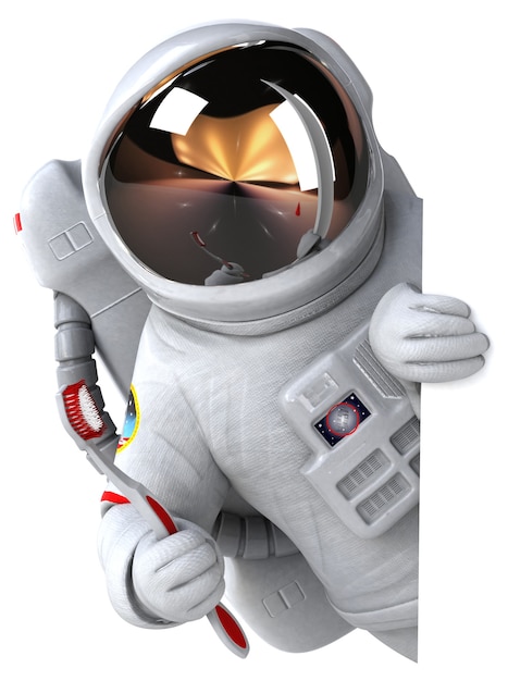 Забавная иллюстрация космонавта