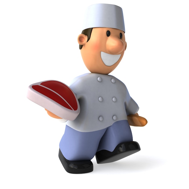 Fun baker - 3D Illustration