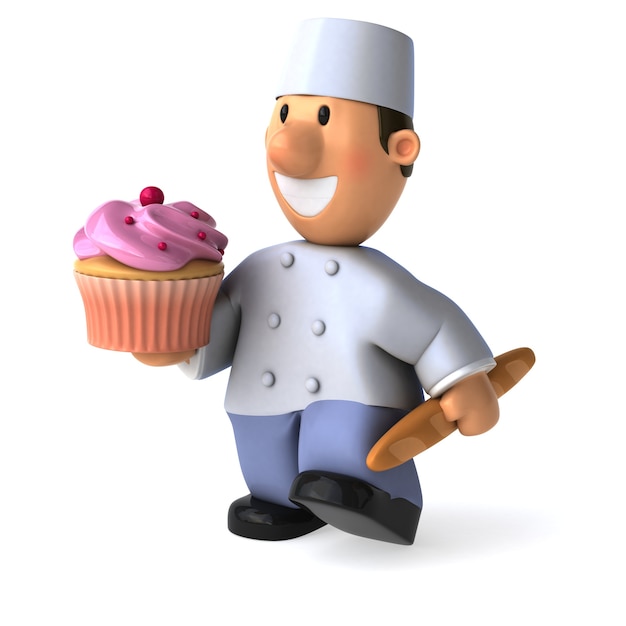 Fun baker - 3D Illustration