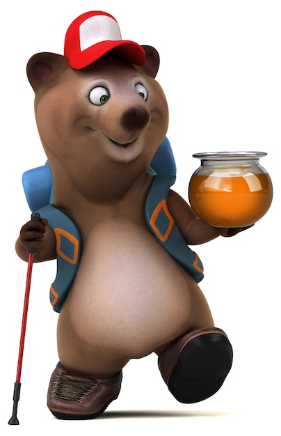 Fun bear backpacker