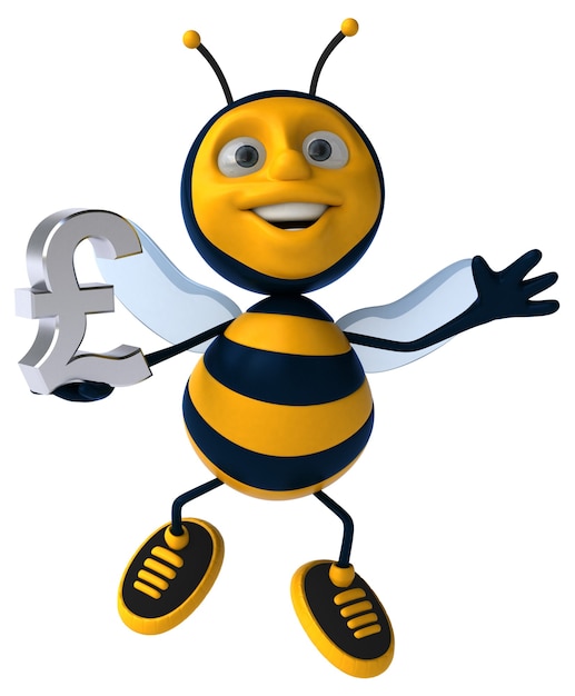 Fun bee - 3D illustratie