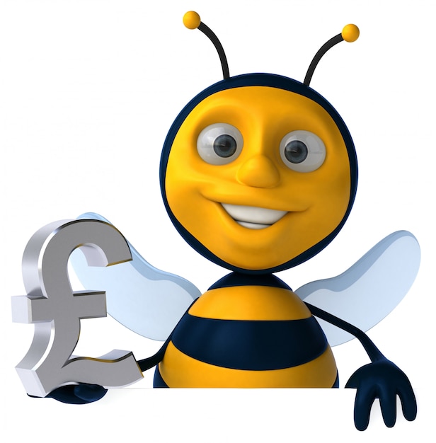 Fun bee 3D Illustration