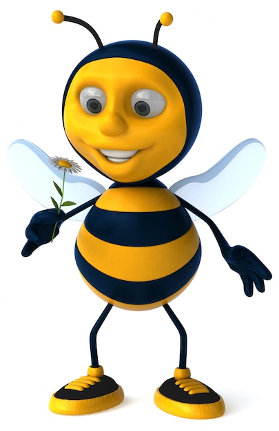 Fun bee - 3D Illustration