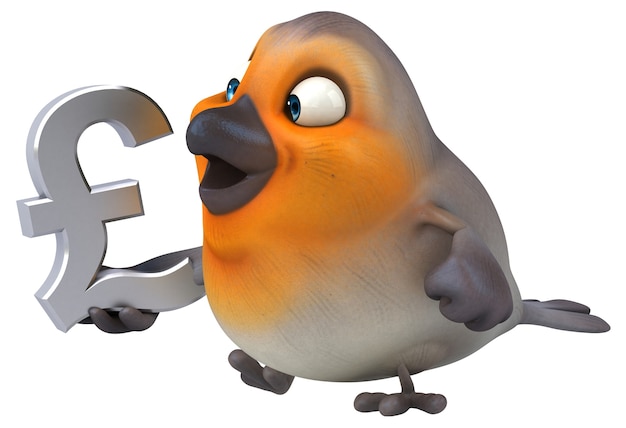 Fun bird - 3D Illustration