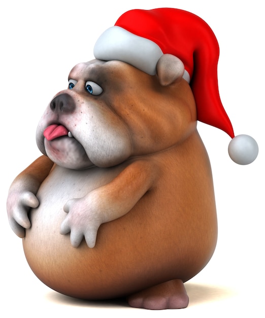 Fun bulldog - 3D Illustration