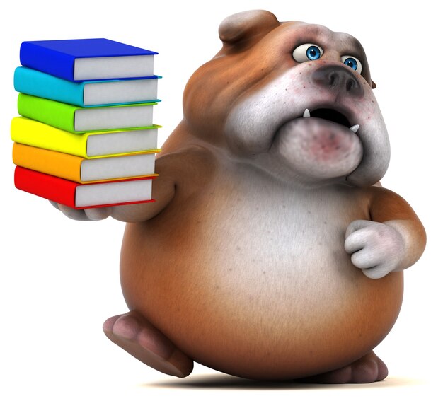 Fun bulldog - 3D Illustration