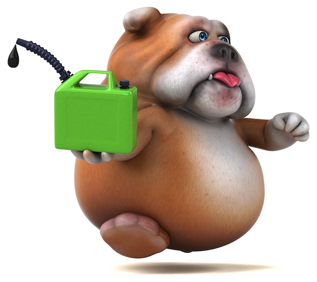 Fun bulldog - 3D Illustration