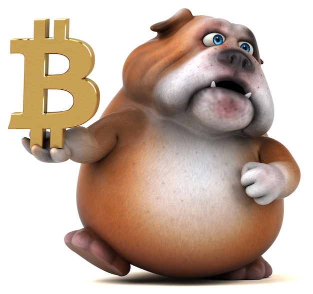 Fun bulldog illustration