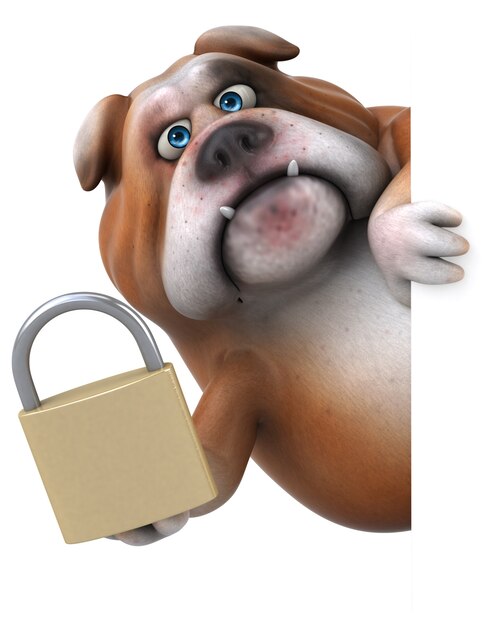 Foto illustrazione divertente del bulldog