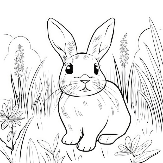 Fun Bunny Coloring Pages for Young Children